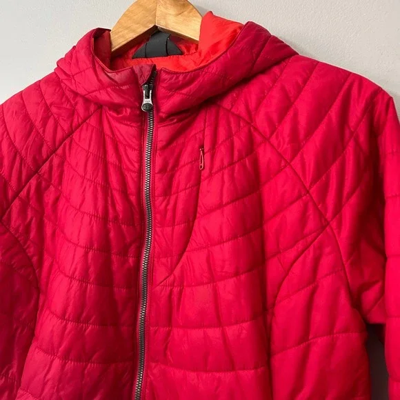 Outdoor Research Jacket Womens M Red Breva Quilted Hooded Primaloft Puffer - Picture 10 of 12
